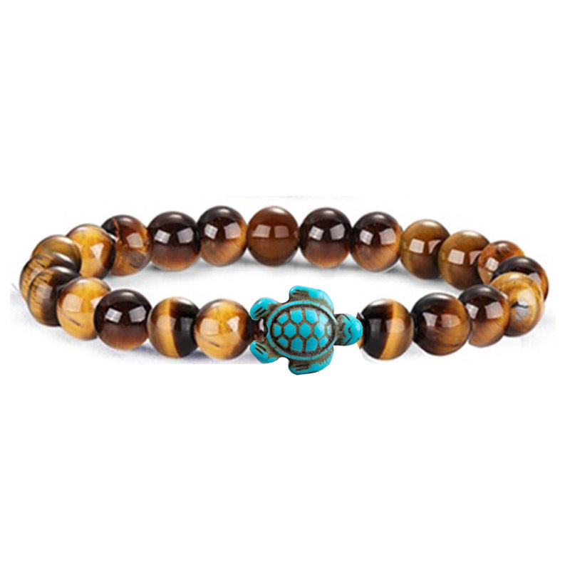 Women's & Men's Turquoise Turtle Volcanic Rock White More Bracelets