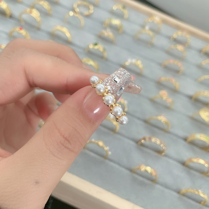 Flower Fashion Personalized Opening Adjustable Index Finger Rings