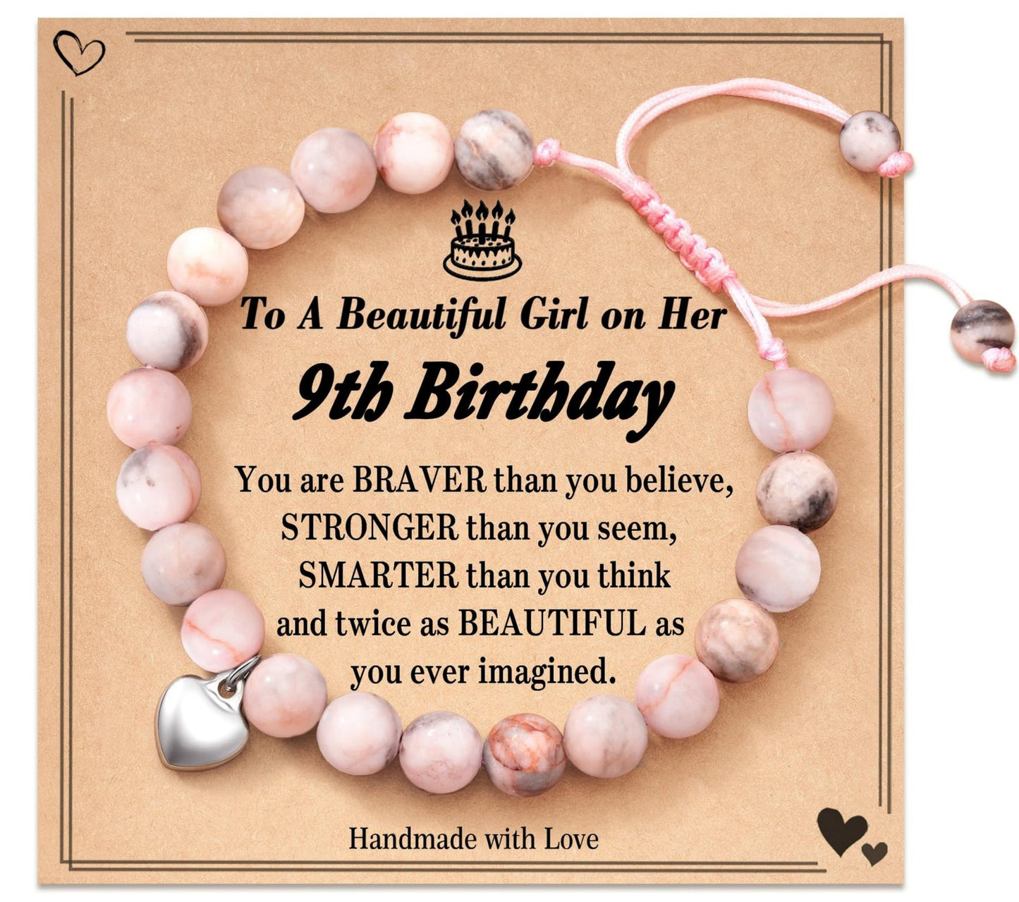 Heart Magnetic Powder Zebra Adjustable Hand Bracelets