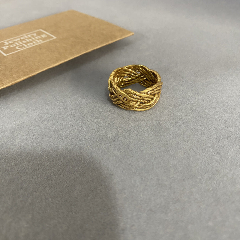 Fashion Designer Fashionable Retro Twist Winding Metal Rings