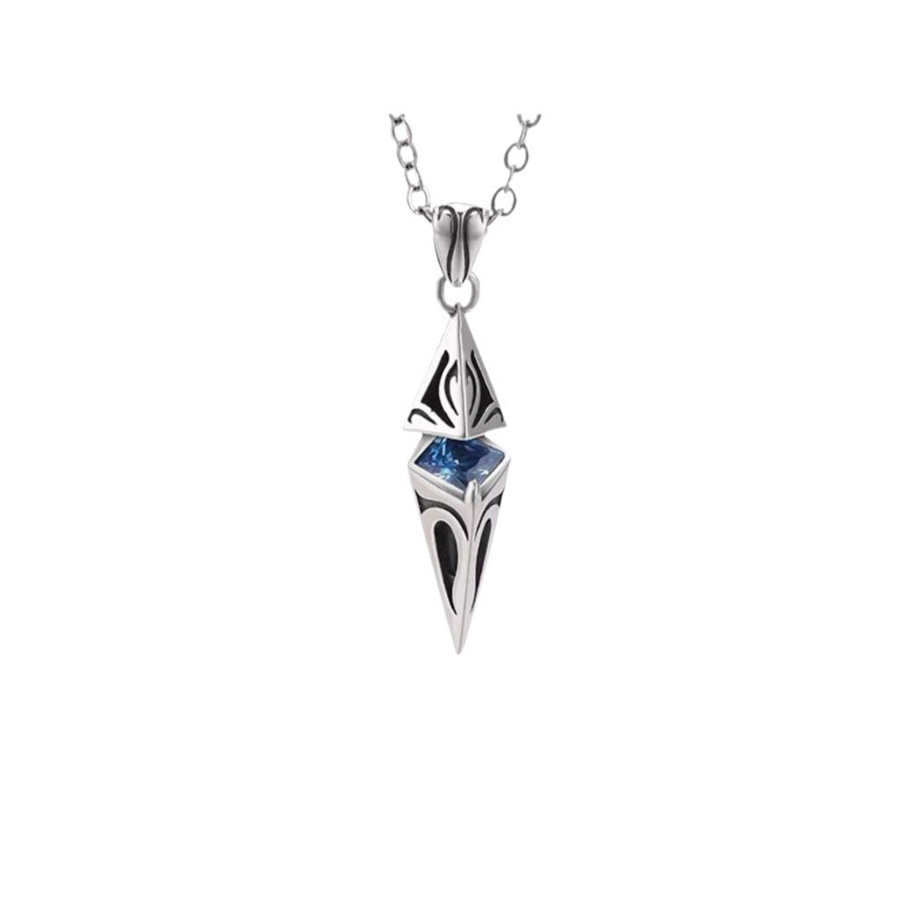 Men's Hip Hop Rhombus Personality Handsome Clavicle Necklaces