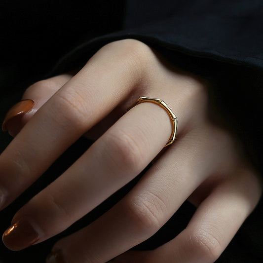 Women's Niche Design Fashion Personality Round Opening Rings