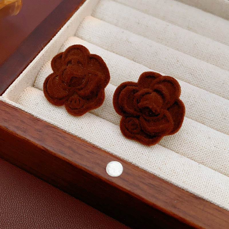 Sier Geometric Niche Design Elegant High-grade Earrings