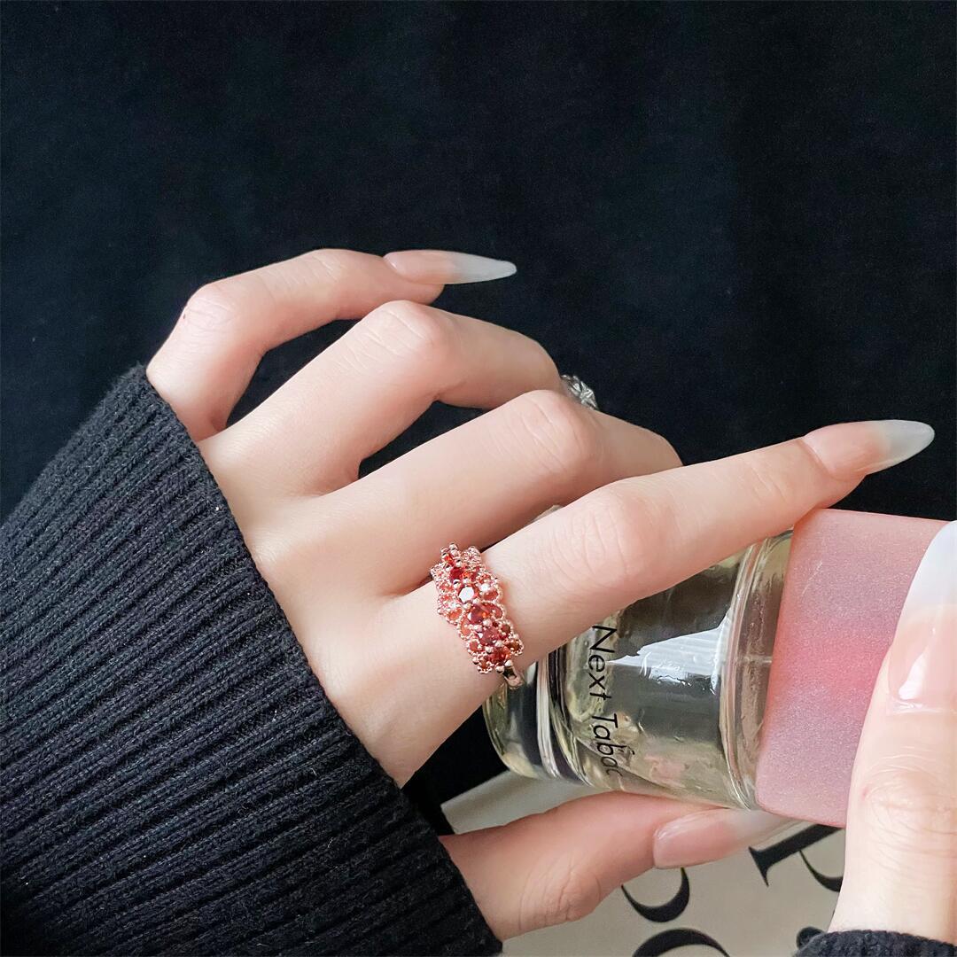 Princess Style Design Premium Personality Red Rings