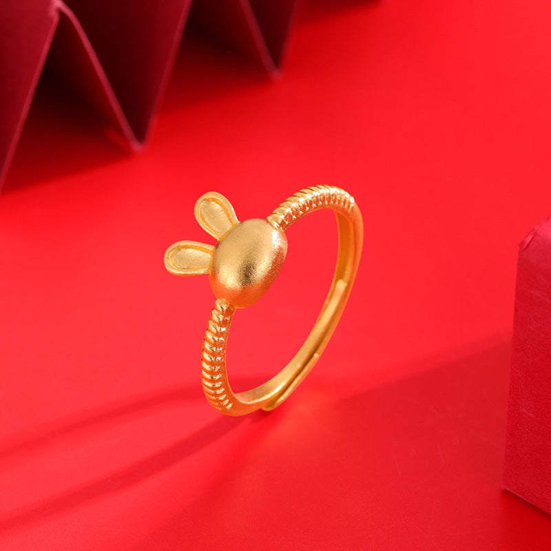 Light Luxury Design Real Bronze Open Rings
