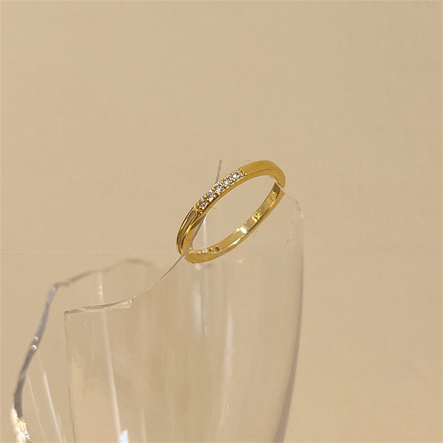Sier Niche Gentle Natural Colored Gems Female Rings