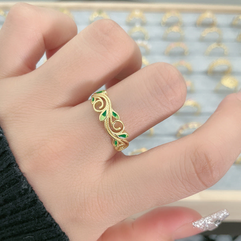 Flower Fashion Personalized Opening Adjustable Index Finger Rings