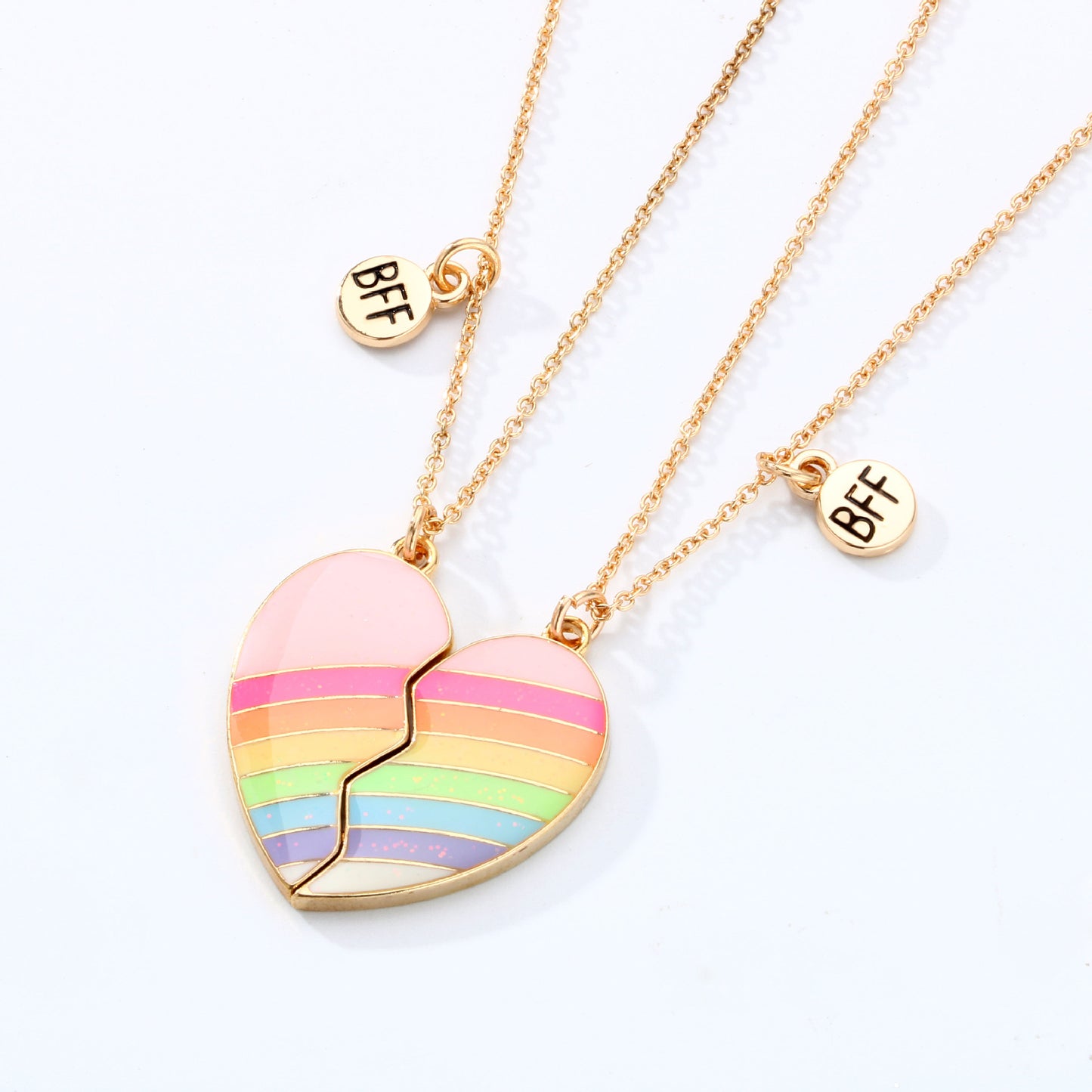 Children's Good Friend Magnetite Love Alloy Dripping Oil Necklaces