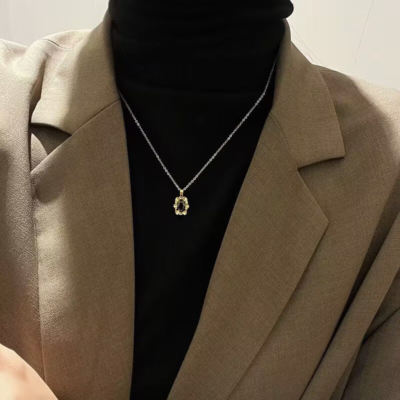 Women's Sweater Chain High-grade Long Pearl Titanium Necklaces