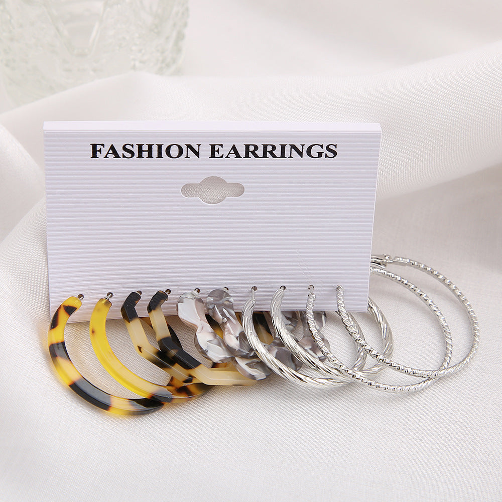 Pairs Creative Personality Leopard Print Flowers Shaped Rings