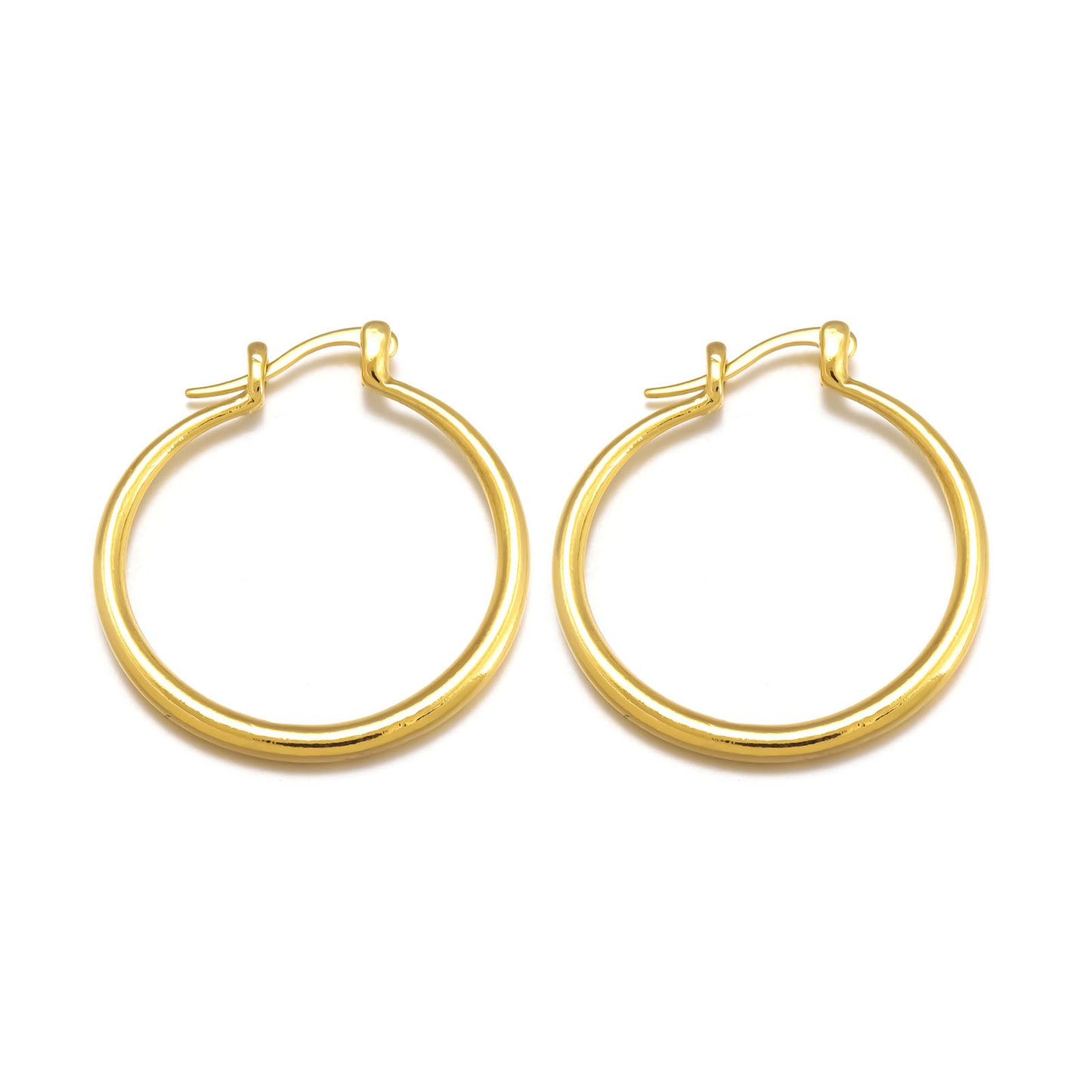 Fashion Simple Gold Large Round Exquisite Earrings