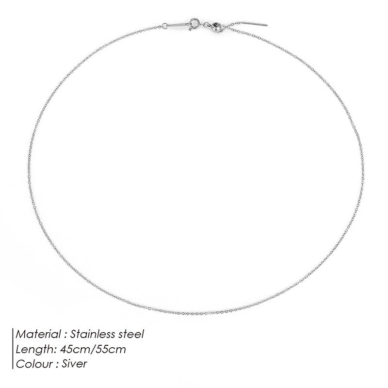 Women's Fashion Simple Decoration Adjustable Combination Stainless Necklaces
