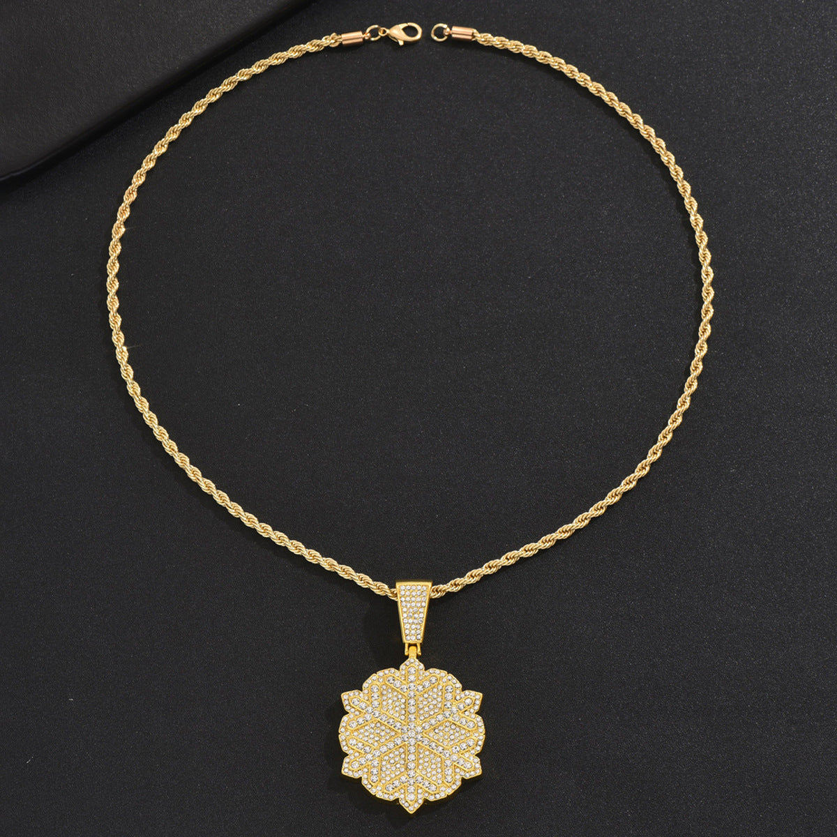 Men's Zircon Cross Design Clavicle Chain Hip Necklaces