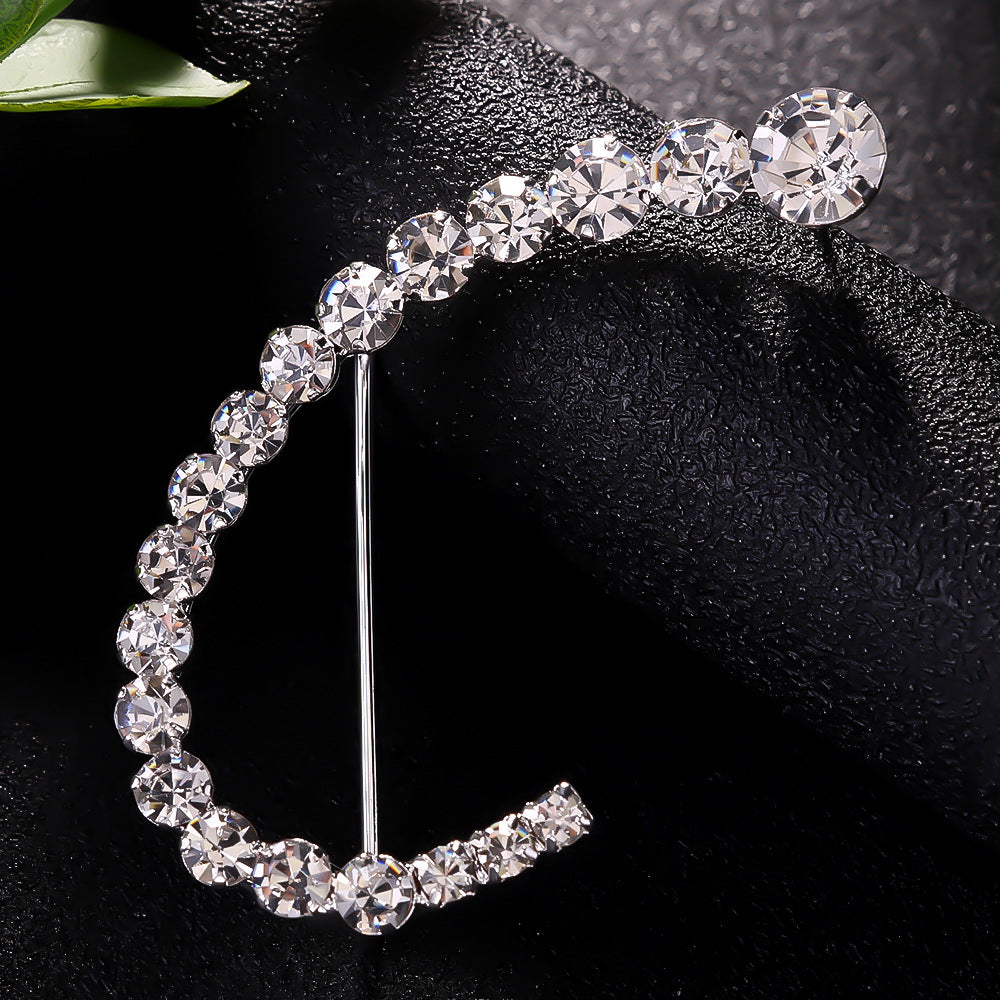 Geometric Ear Hanging Personality Simple Rhinestone High Rings