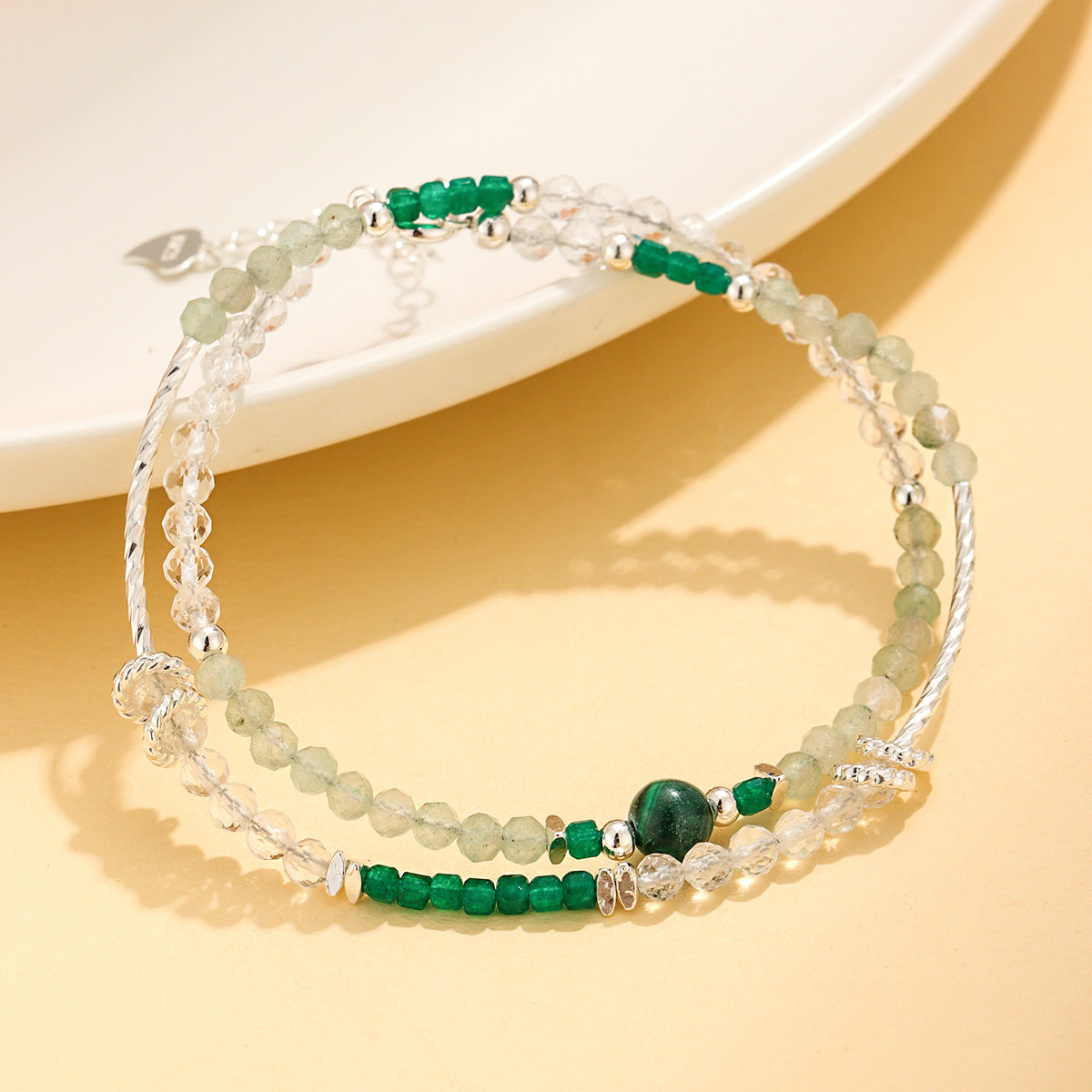 Amethyst Beaded Double Niche High Sense Bracelets