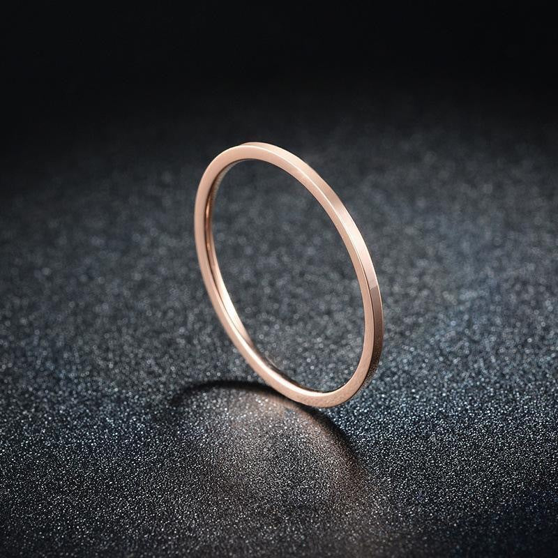 Women's & Men's Accessories Titanium Steel Thin Simple Sterling Rings