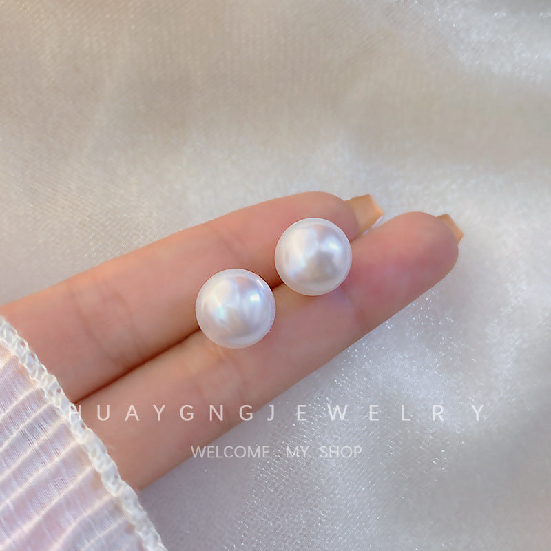 Women's Sier Needle Korean Style French Petite Retro Graceful Imitation Earrings