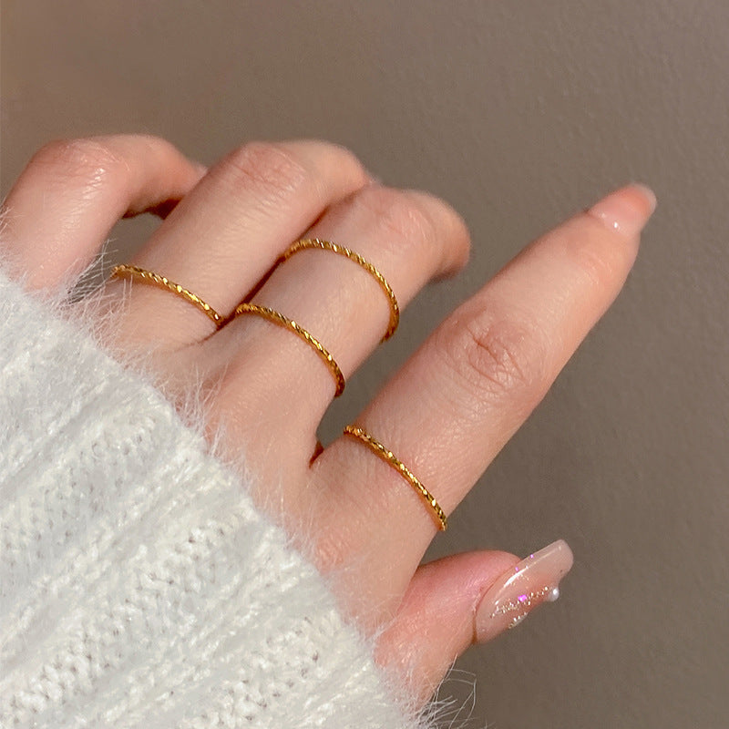 Star Titanium Steel Fashion Personality Trendy Design Rings