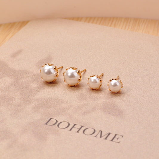 Women's Steel Needle Pearl High-grade Australian White Earrings