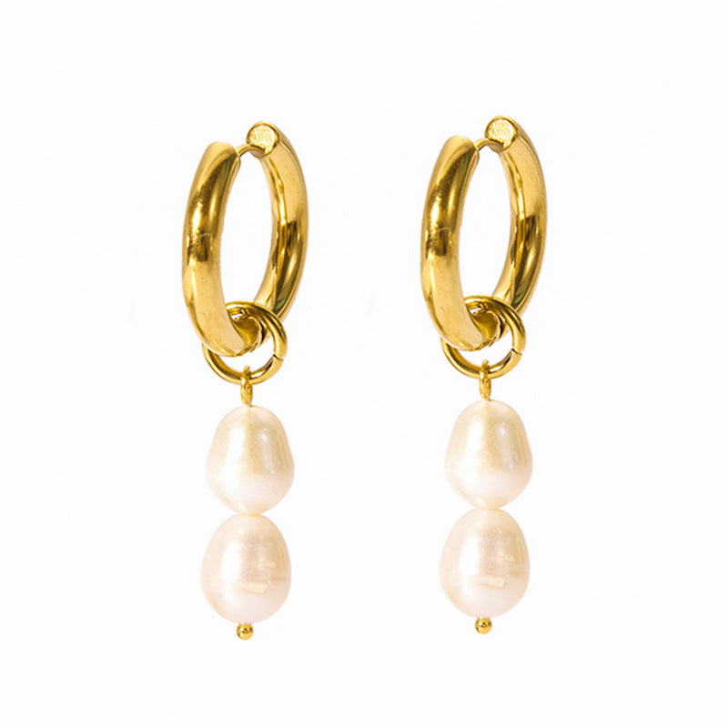 French Natural Pearl Light Luxury High-grade Earrings
