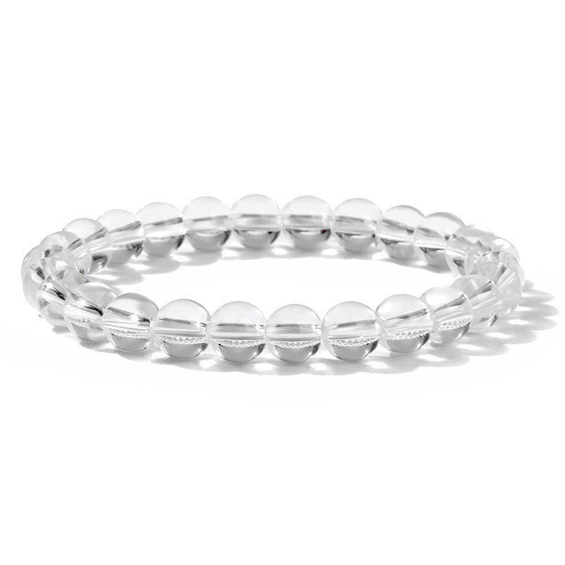 Men's Natural Stone Beads White Turquoise Elastic Bracelets