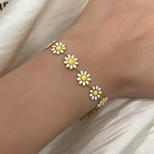 Colorful Oil Little Daisy Flower Fashion Bracelets