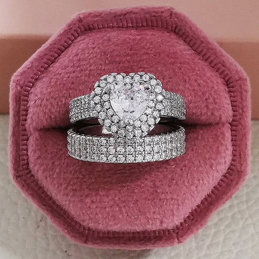 Women's Luxury Round Geometric Combined Design Advanced Rings