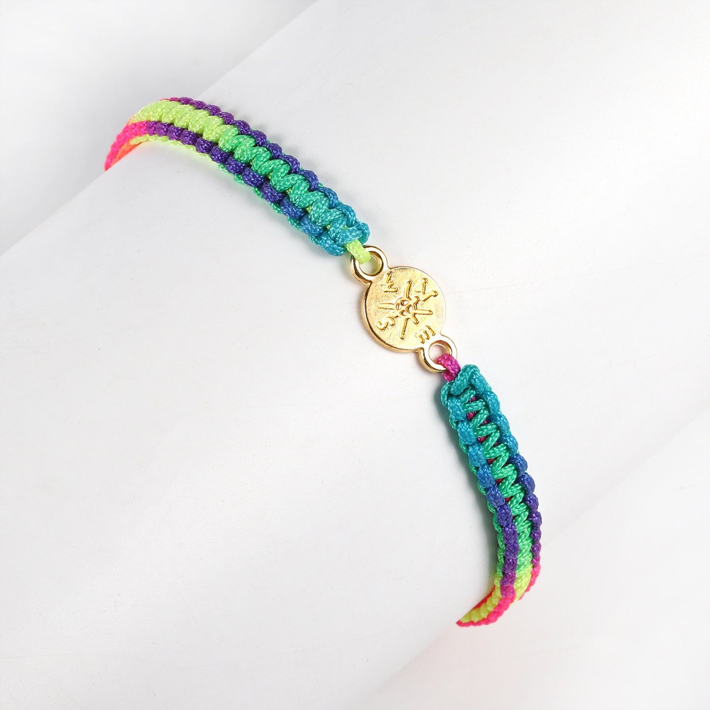 Heart Compass Double Hanging Lettering Colorful Ropes Bracelets