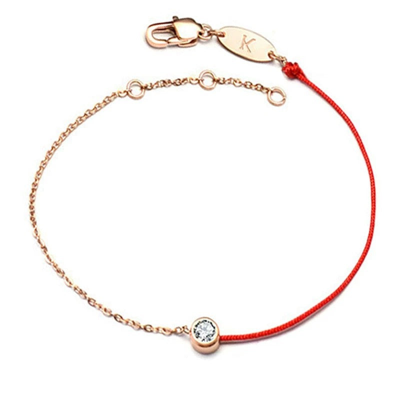Little Red Rope Half Chain Single Bracelets