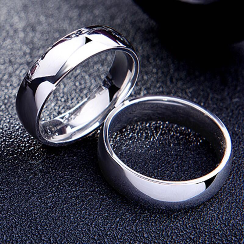 Titanium Steel Female Simple Glossy Couple Ring
