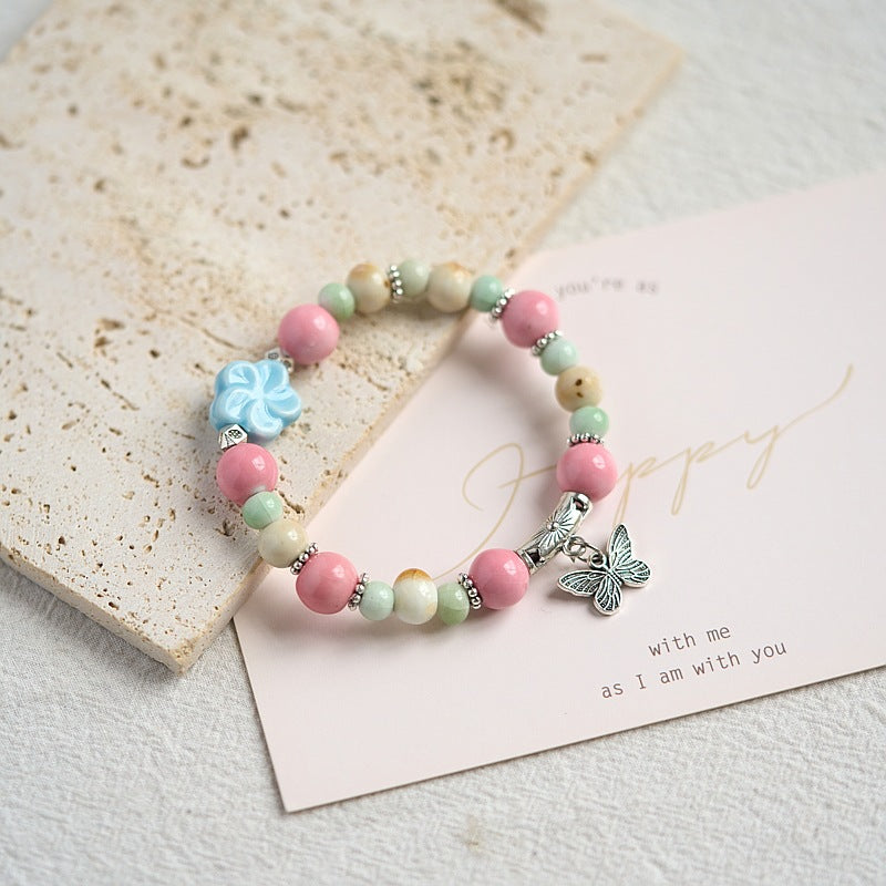 Ceramic Woven Chinese Style Fresh Ancient Beaded Bracelets