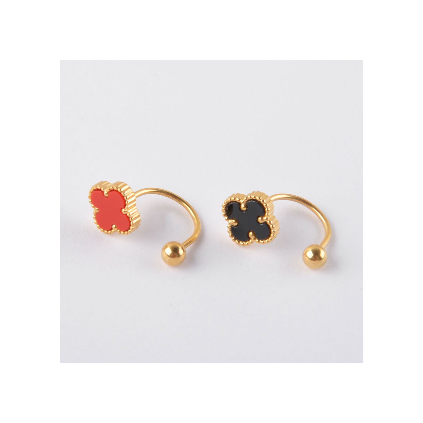 Korean Style Simple Temperament Four Leaf Clover Ear Earrings