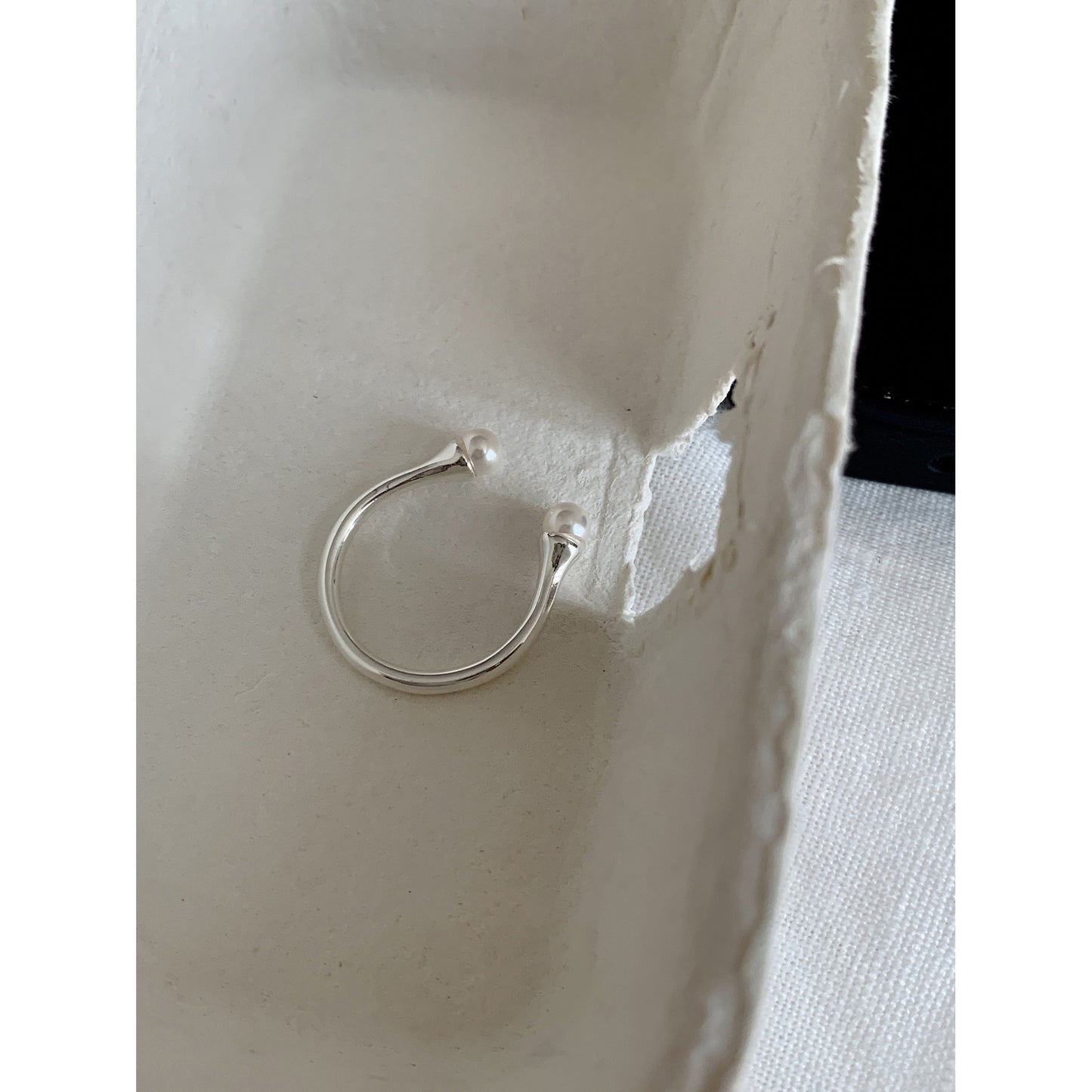 Design Chain Open-end Pearl Female Simple Rings