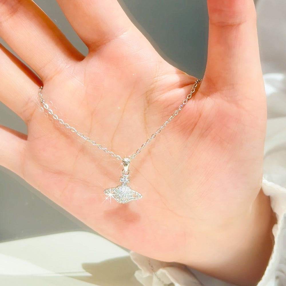 Women's White Chalcedony High-grade Classic Style Titanium Necklaces