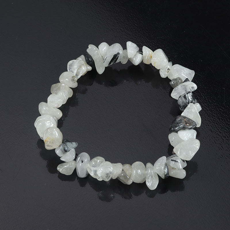 Natural Colorful Gravel Irregular Hand-woven Stretch Bracelets