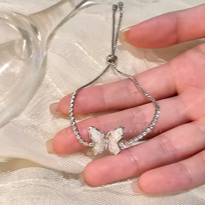Butterfly Pull-out Female Style Girlfriends Light Luxury Minority Bracelets