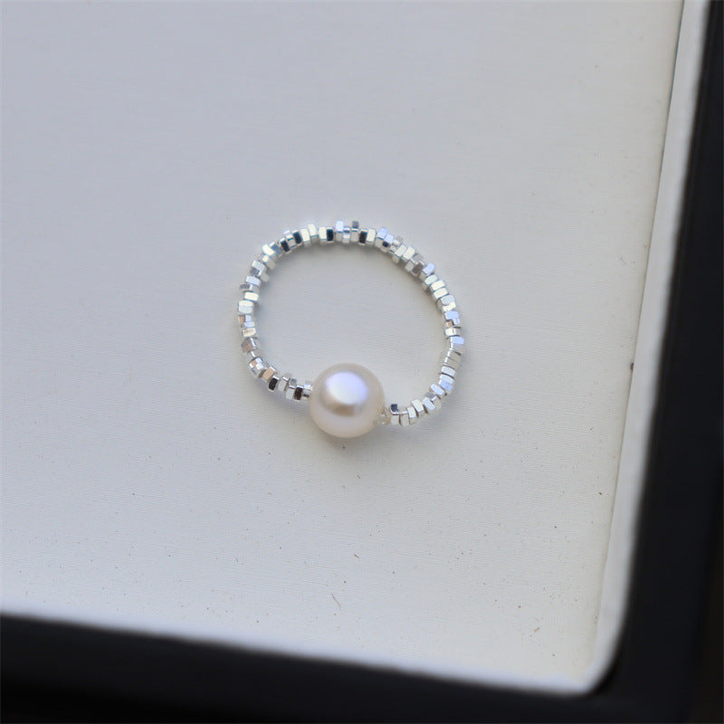 Of Sier Natural Freshwater Pearl Stretch Rings