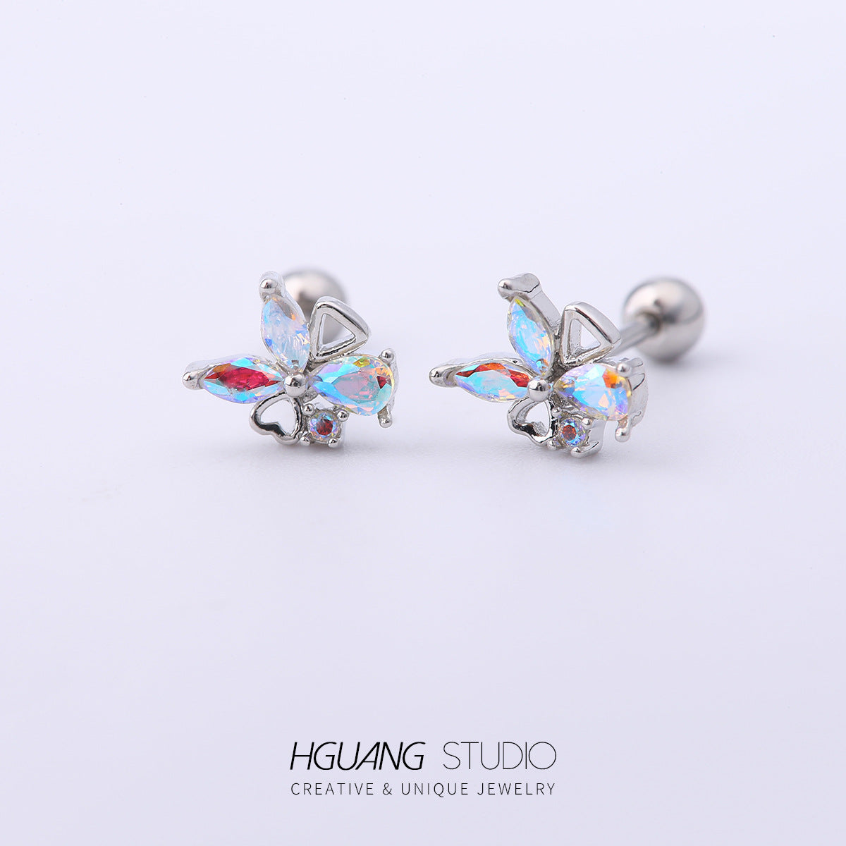 Steel Gold-plated Screw Double-headed Twist Ear Earrings