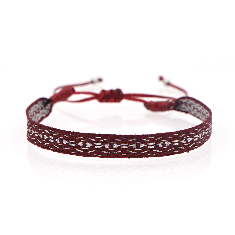 Women's South American Columbia Ethnic Style Webbing Bracelets