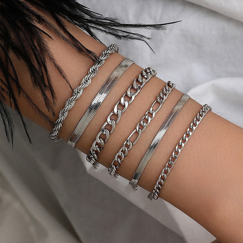 Ornament Exquisite Suit Personality Retro Metal Bracelets