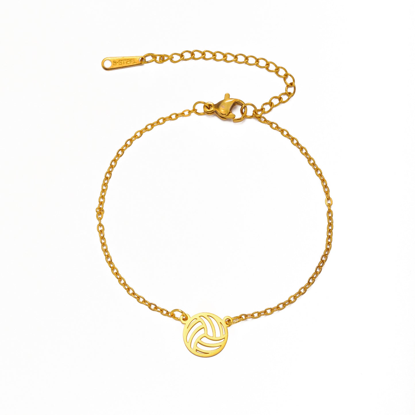 Women's & Men's Volleyball Stainless Steel Fashion Hollow Ball Bracelets