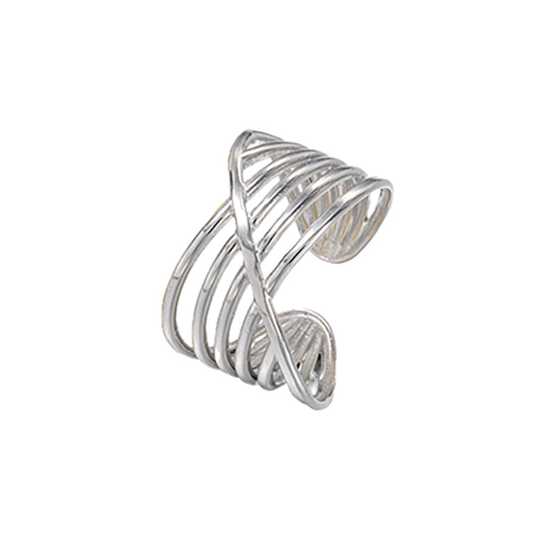 Women's Titanium Steel Open Hollow Niche Accessories Rings