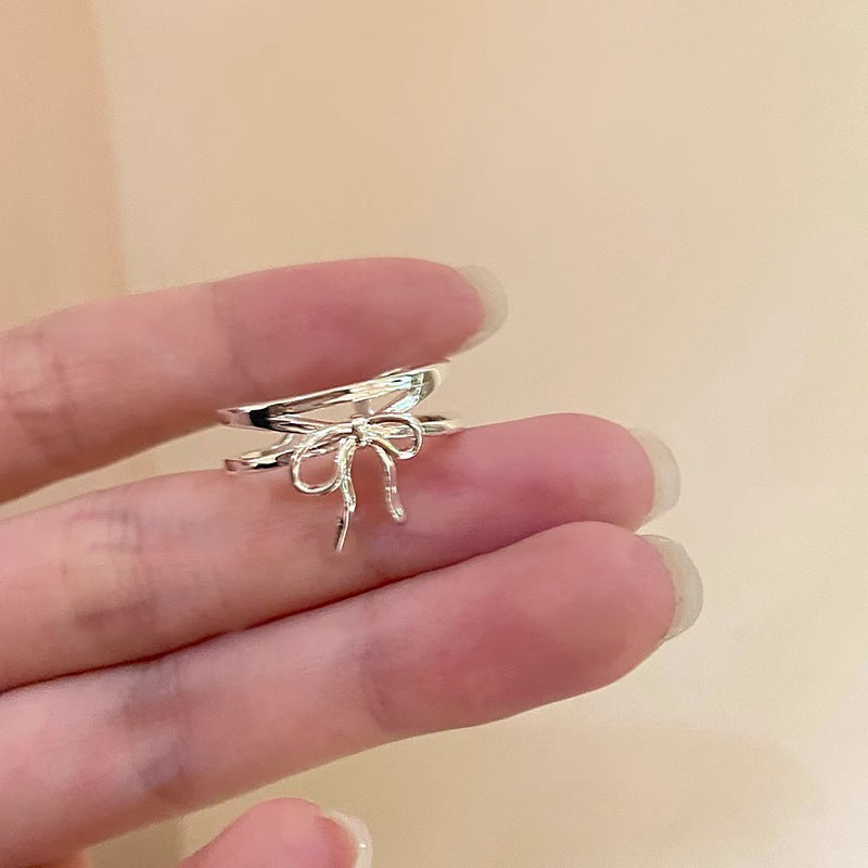 Women's Fashionable Simple Bow Lightweight Design Exquisite Rings