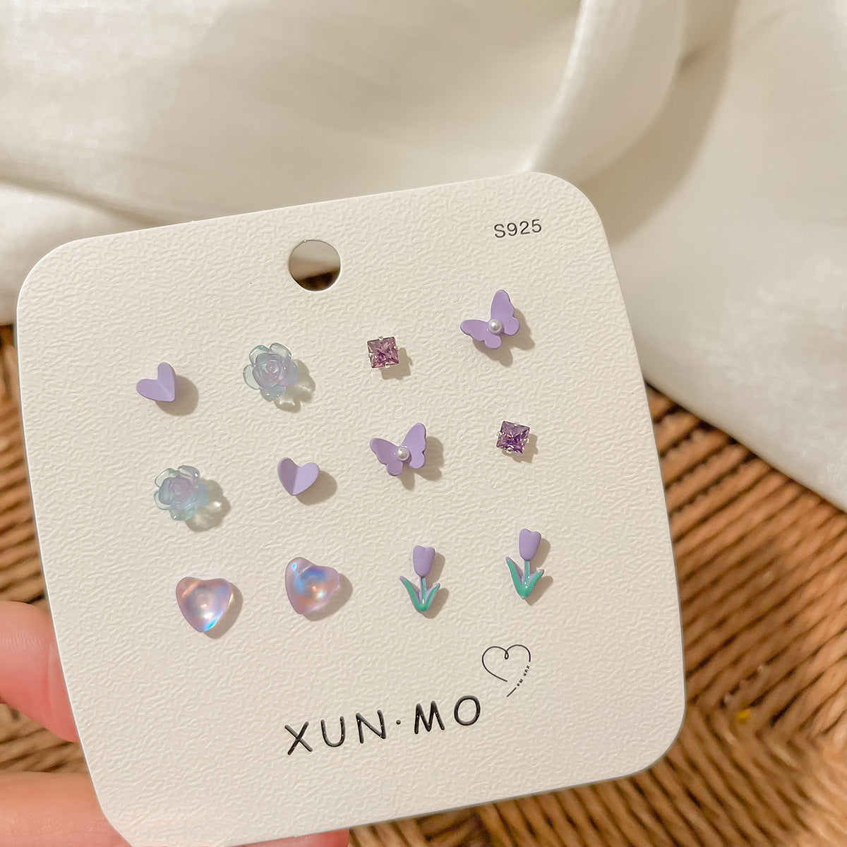 Sier Suit Fresh Mori Small Sweet Rings