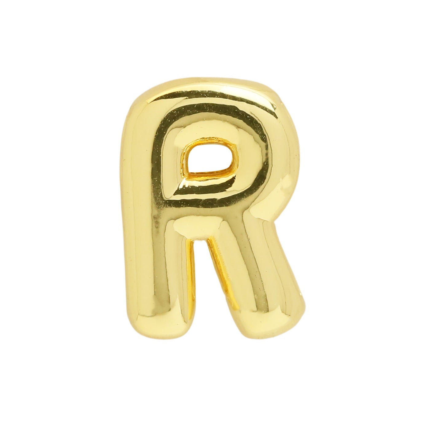 Golden Chubby Balloon Bubble Glossy Letter Bracelets