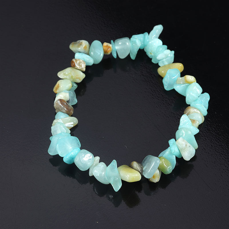 Natural Colorful Gravel Irregular Hand-woven Stretch Bracelets