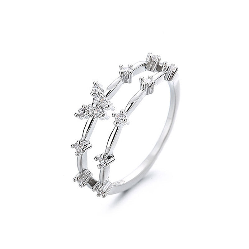 Gold Plated Special Interest Light Luxury Rings