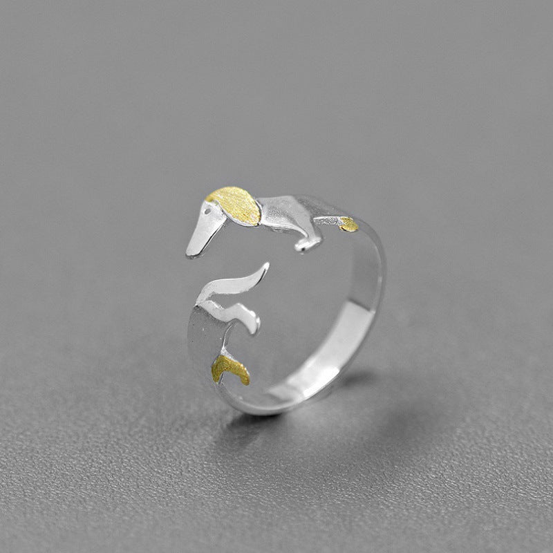 Women's & Men's Simple Long Body Dog Fashion Unique Design Rings