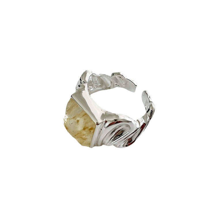 Women's Sugar Retro Fashion Geometry Pattern V-shaped Open Hip Hop Rings