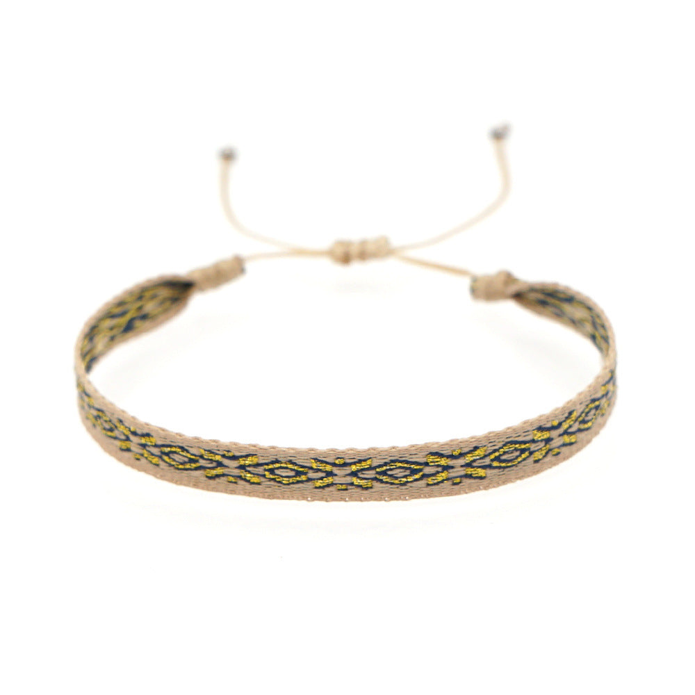 Women's South American Columbia Ethnic Style Webbing Bracelets